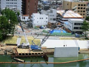 写真：仮設構造物撤去状況