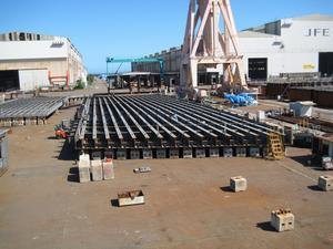 写真：橋桁仮組立（P2-A2）完成状況