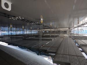 写真：鋼桁架設完了2