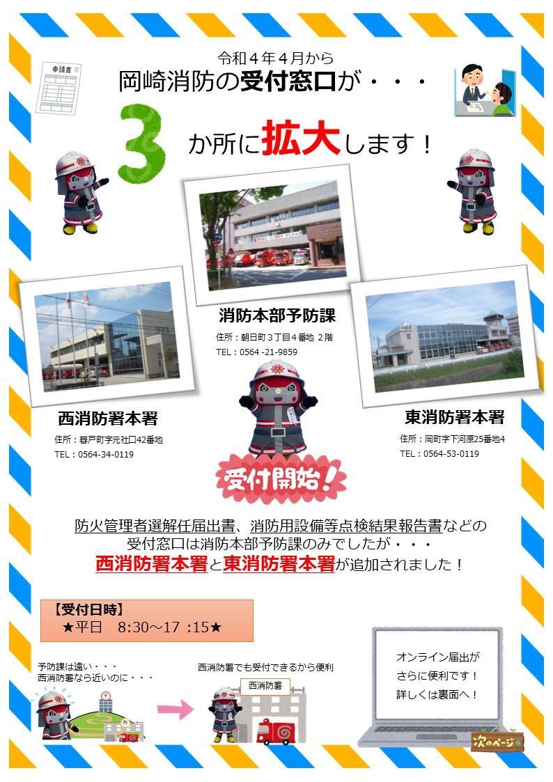 写真：受付場所拡大ちらし （表）