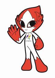 イラスト：第20回アジア競技大会　公式マスコット「ホノホン」