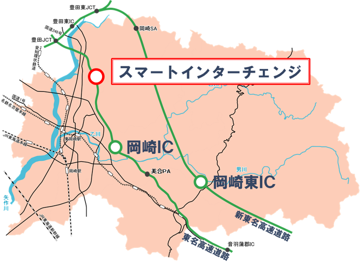 地図：スマートインターチェンジ