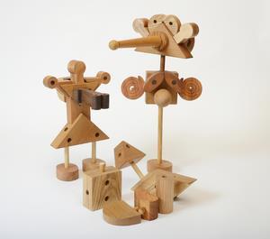 写真：立体タングラムで作ろう