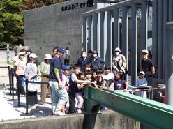 飼育員による思い出ガイドの様子の画像