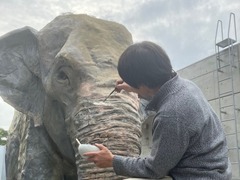 色の微調整をしているところ