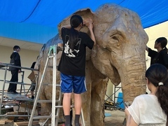 ふじ子の模型の製作の様子1