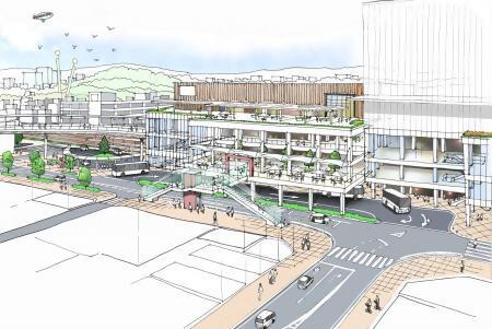 東岡崎駅北口駅前広場整備計画のパースの画像