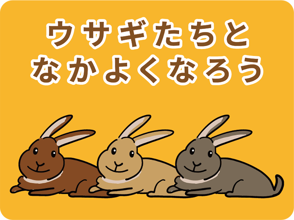 ウサギたちとなかよくなろう