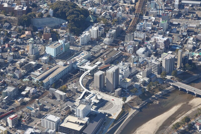 東岡崎駅の航空写真
