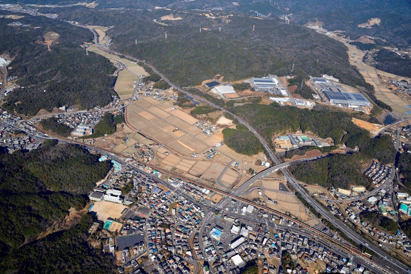 本宿地区の航空写真