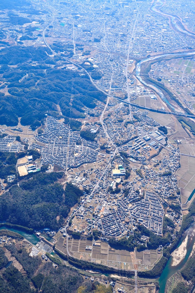 都市計画道路平戸橋線の航空写真
