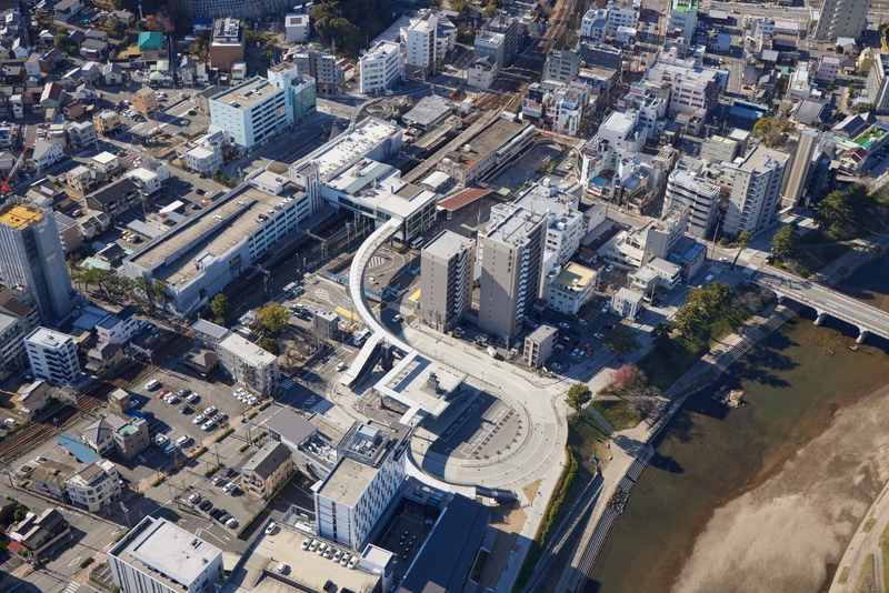 東岡崎駅の航空写真