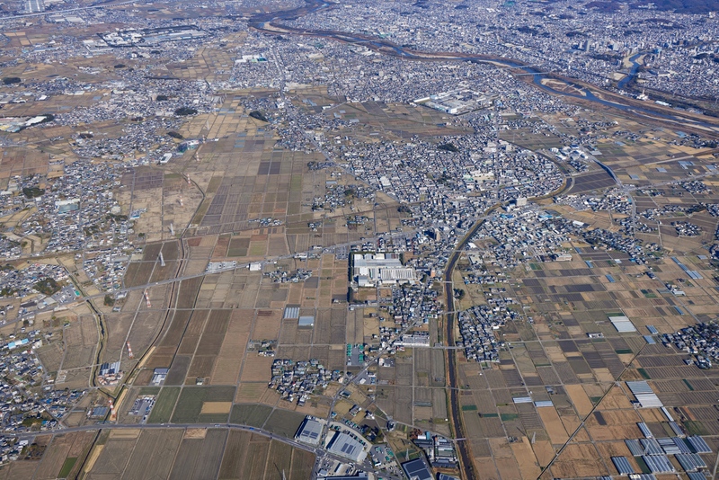 都市計画道路豊田西尾線の航空写真