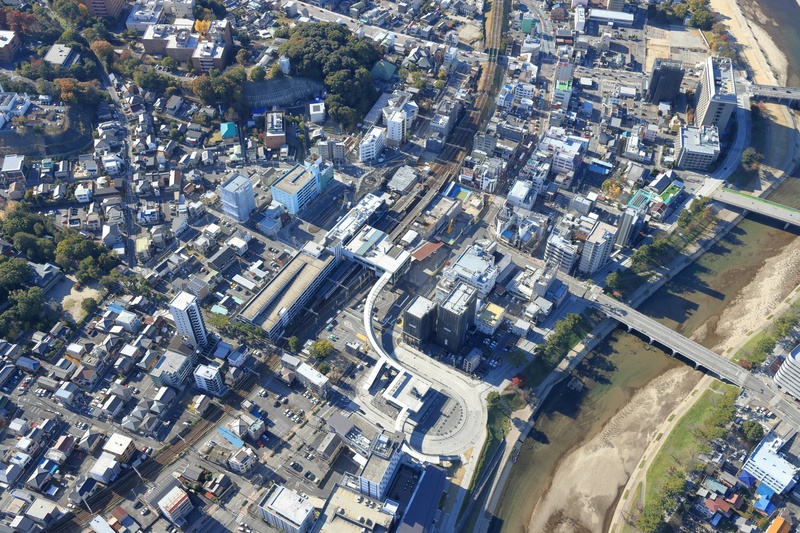 東岡崎駅の航空写真