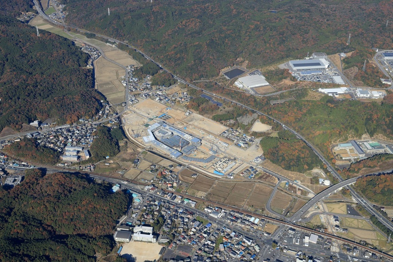 本宿地区の航空写真