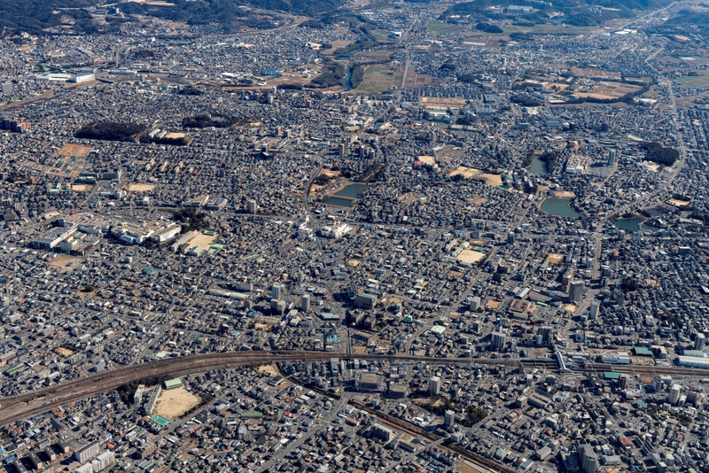 県道48号の航空写真