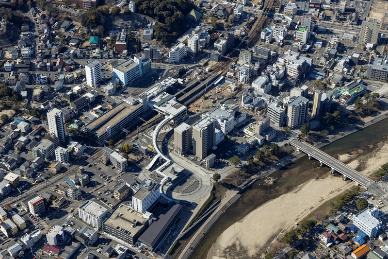 東岡崎駅の航空写真