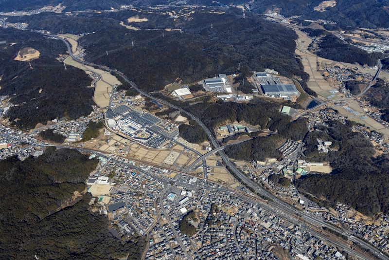 本宿地区の航空写真