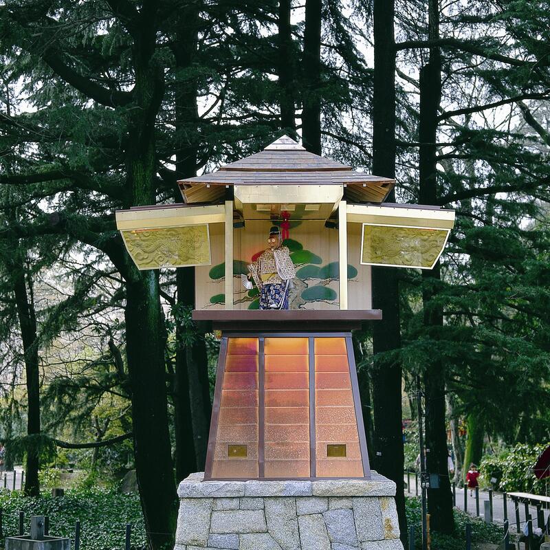 岡崎城公園からくり時計塔の写真