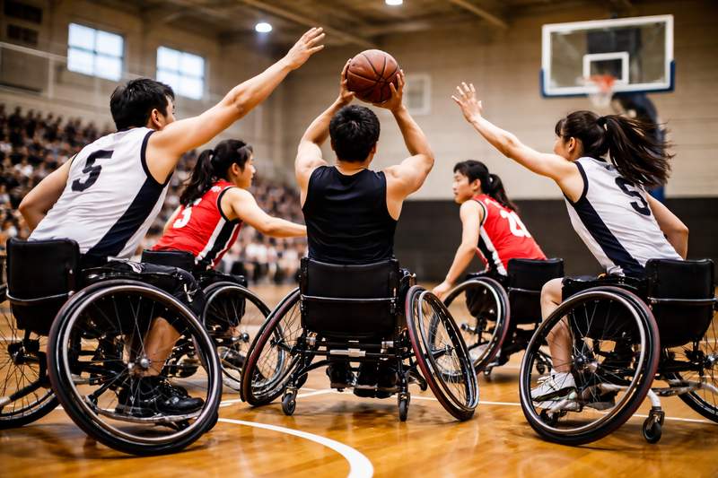 ※車いすバスケットボールのイメージ写真です