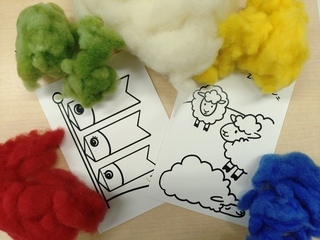 羊毛貼り絵のイメージ