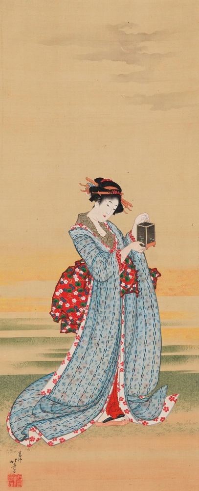 葛飾北斎『春秋美人図』