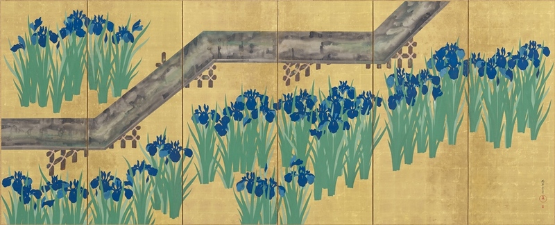 酒井抱一《八ッ橋図屏風》