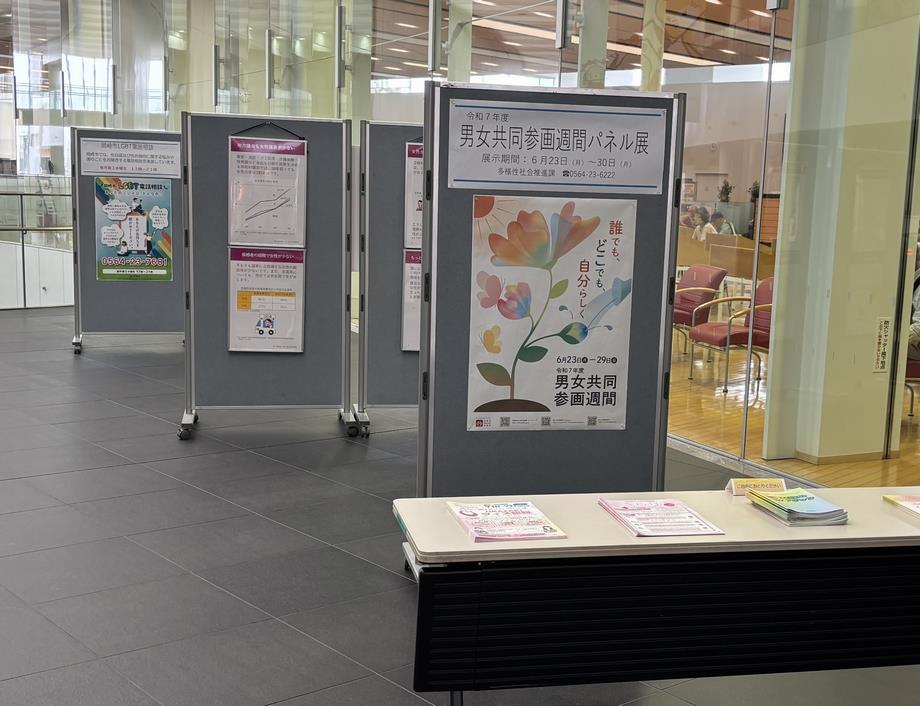 令和7年度男女共同参画啓発パネル展の写真