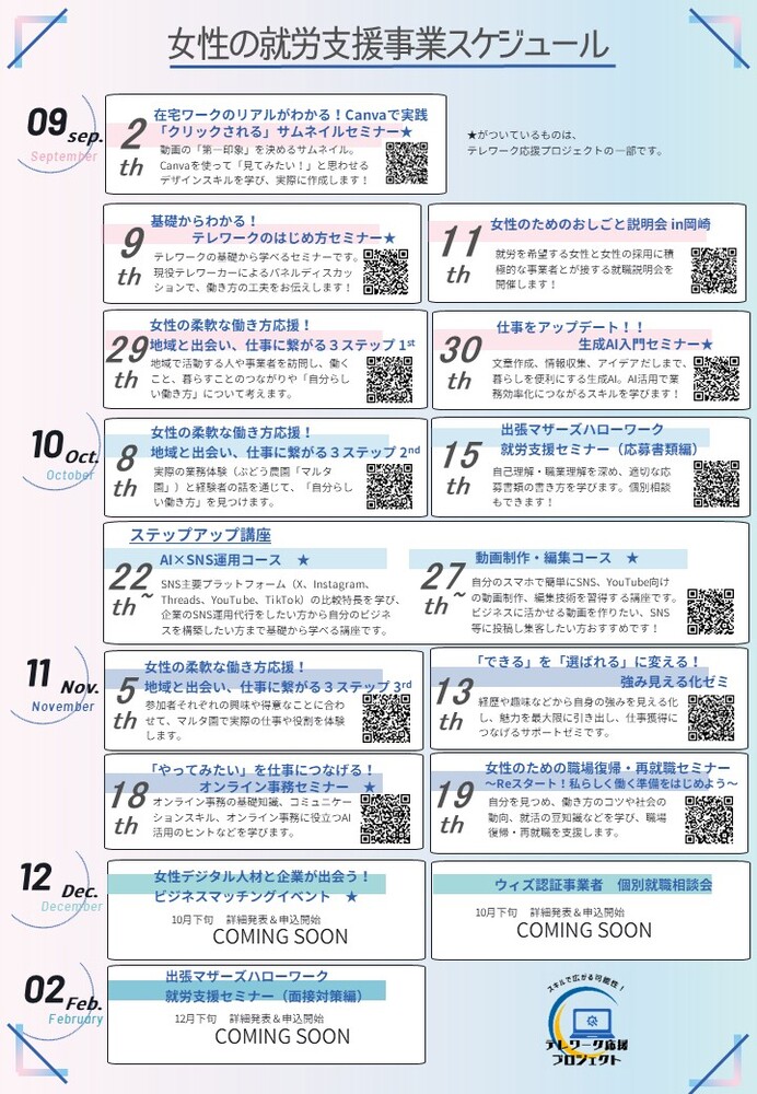 テレワーク応援プロジェクトスケジュール