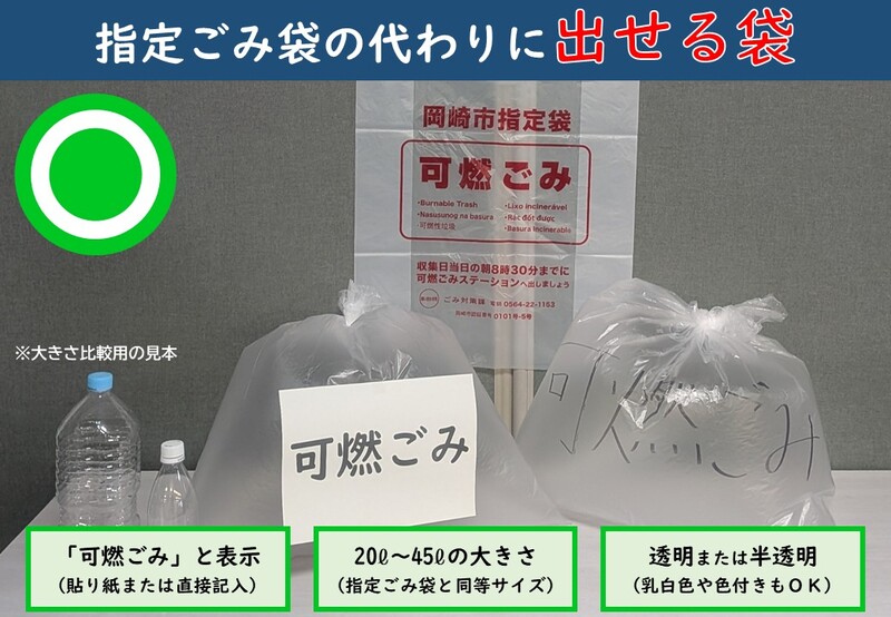 指定袋の代わりに出せる袋