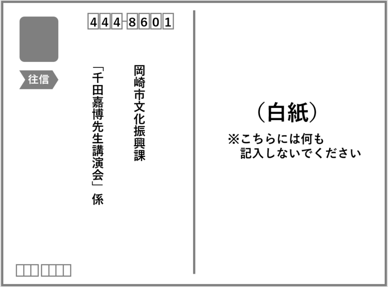 はがきの書き方（往信面）画像