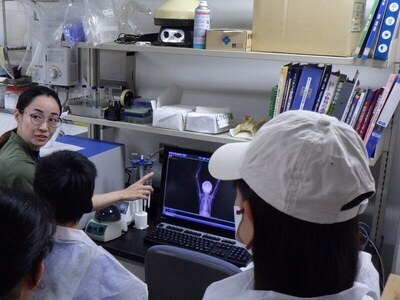 獣医師体験の様子1